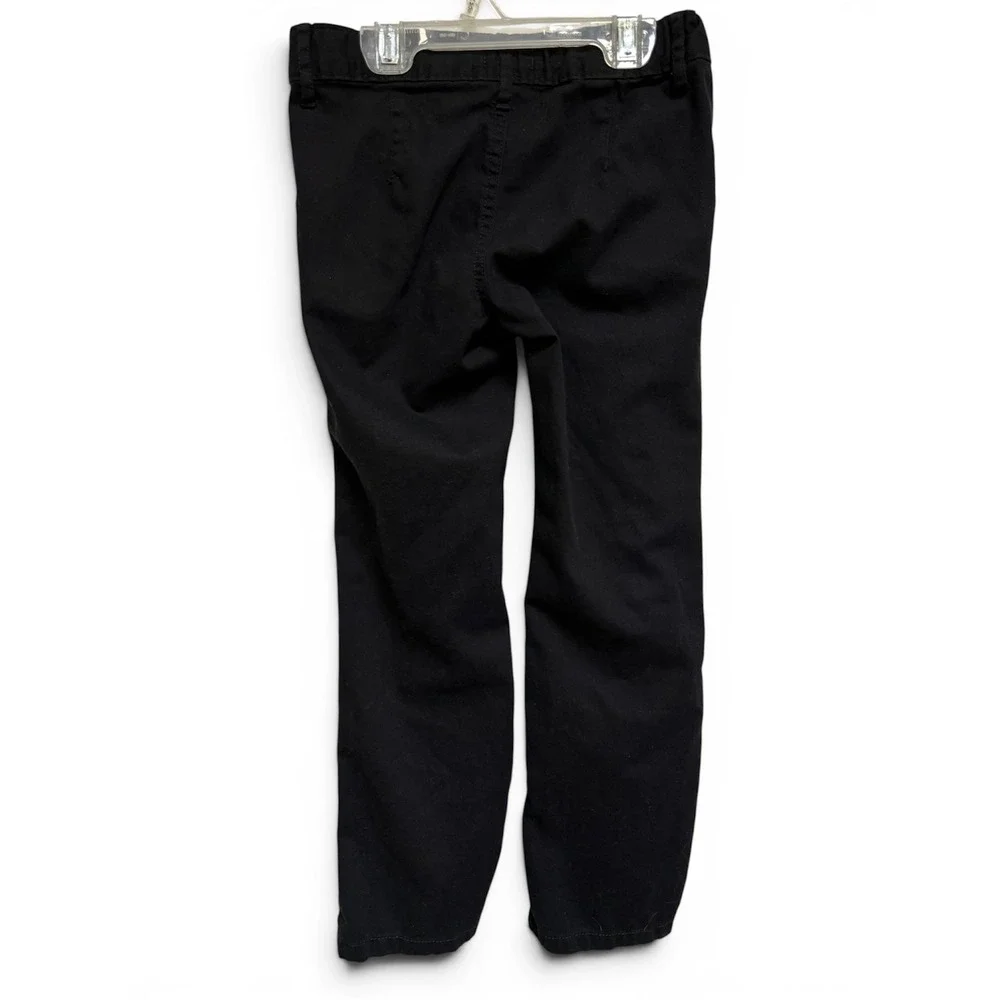 Children's Place Black Chino Pants Girls 6X 7 Straight‎ Leg Adjustable Uniform